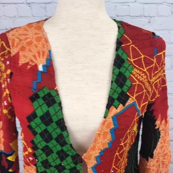 ALBERTO MAKALI Printed Open Front Jacket sz S - Picture 2 of 7